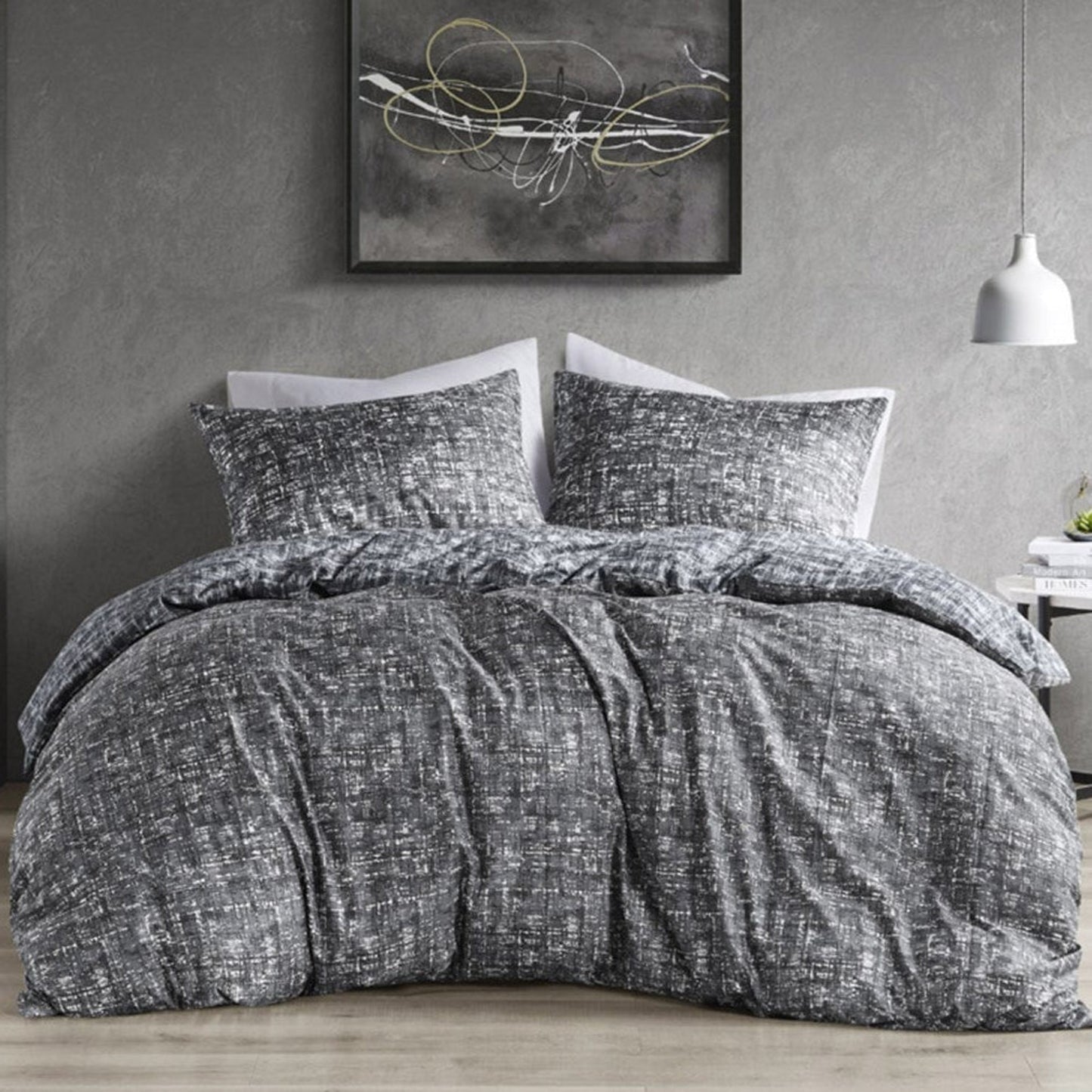 Maca Textured Print Reversible Comforter Set