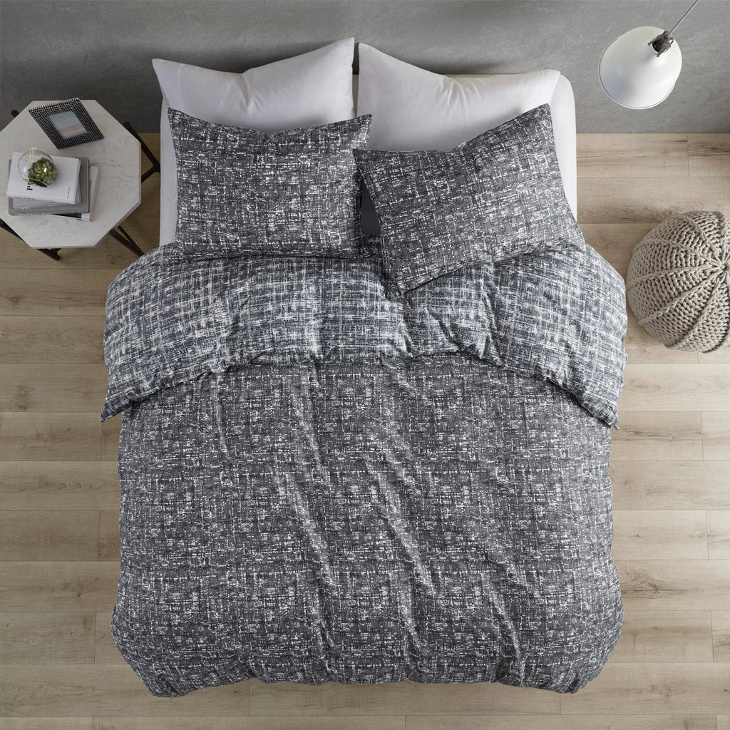 Maca Textured Print Reversible Comforter Set