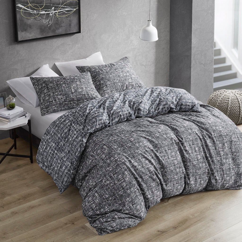 Maca Textured Print Reversible Comforter Set
