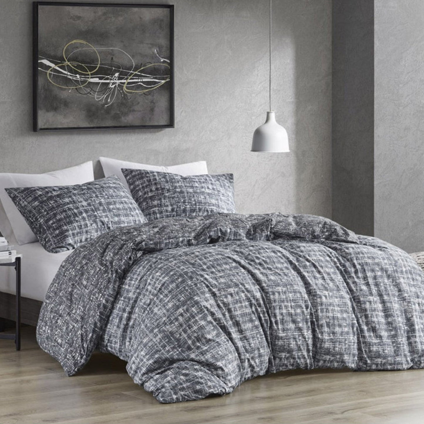 Maca Textured Print Reversible Comforter Set