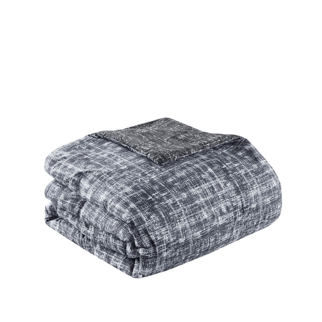 Maca Textured Print Reversible Comforter Set