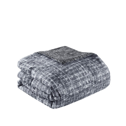 Maca Textured Print Reversible Comforter Set