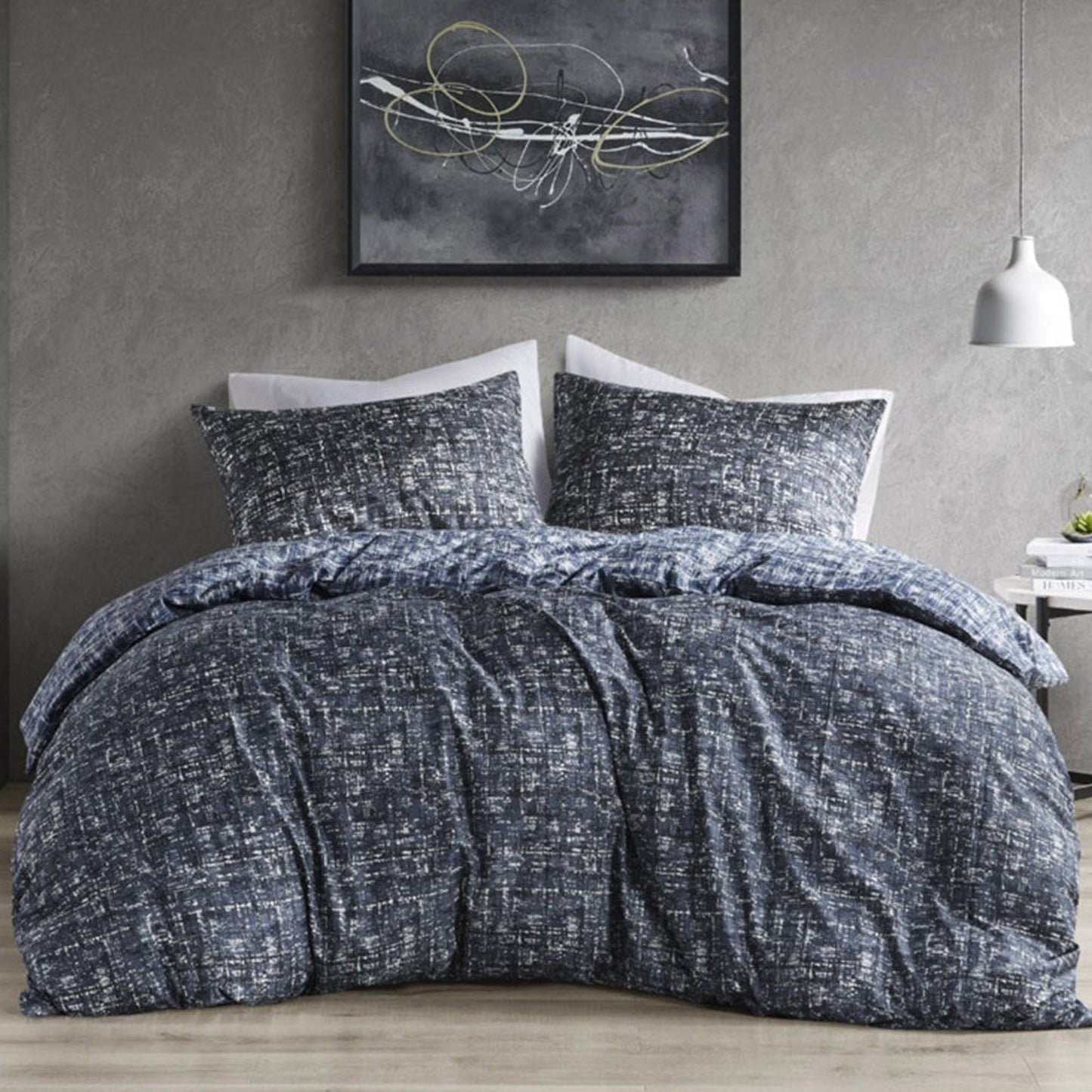 Maca Textured Print Reversible Comforter Set
