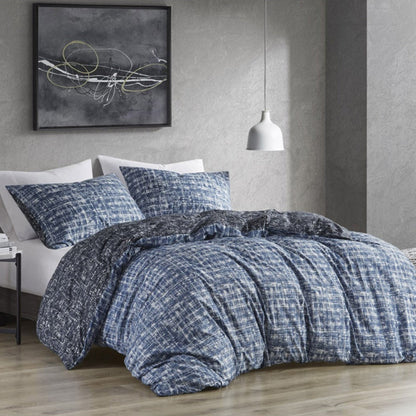 Maca Textured Print Reversible Comforter Set