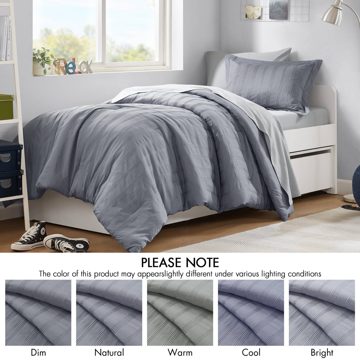 Logan Woven Striped Comforter Set