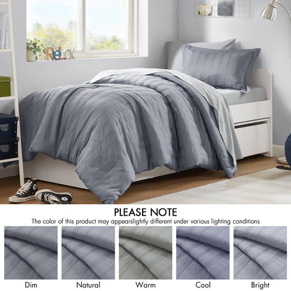 Logan Woven Striped Comforter Set