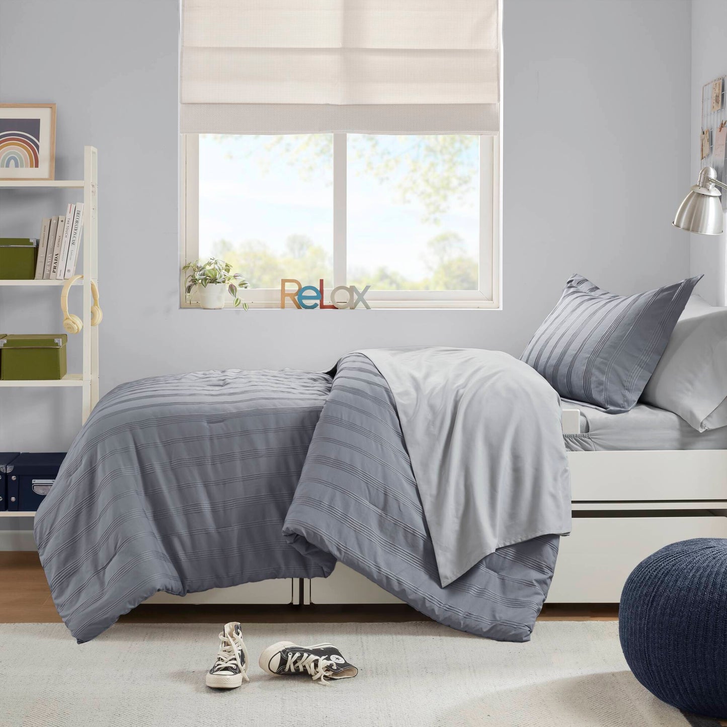 Logan Woven Striped Comforter Set