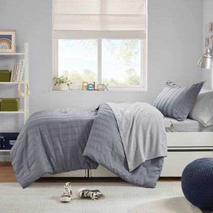 Logan Woven Striped Comforter Set