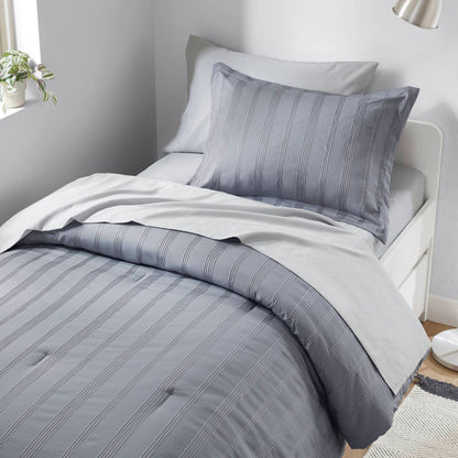Logan Woven Striped Comforter Set