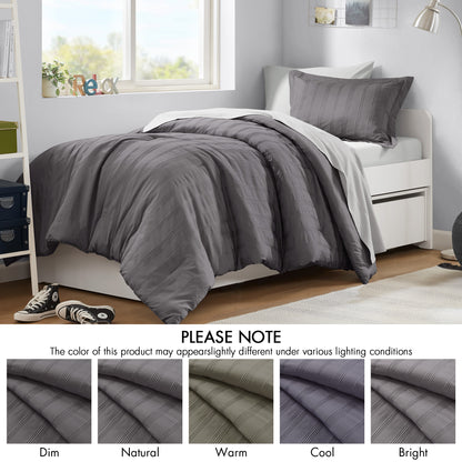 Logan Woven Striped Comforter Set