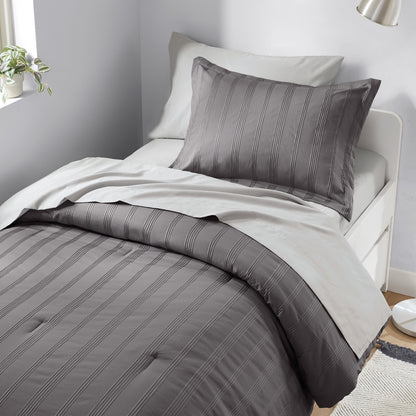 Logan Woven Striped Comforter Set