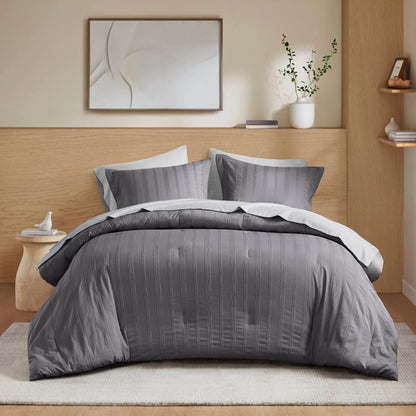 Logan Woven Striped Comforter Set