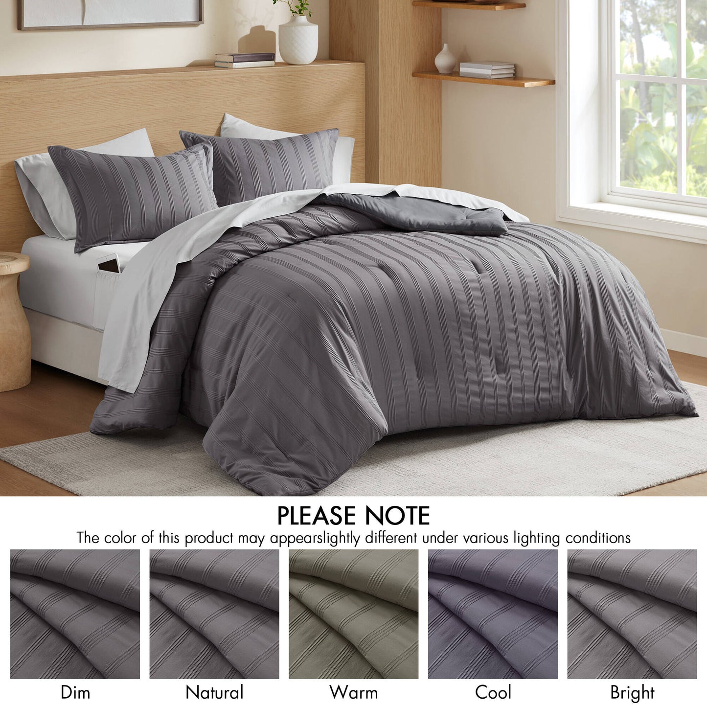 Logan Woven Striped Comforter Set