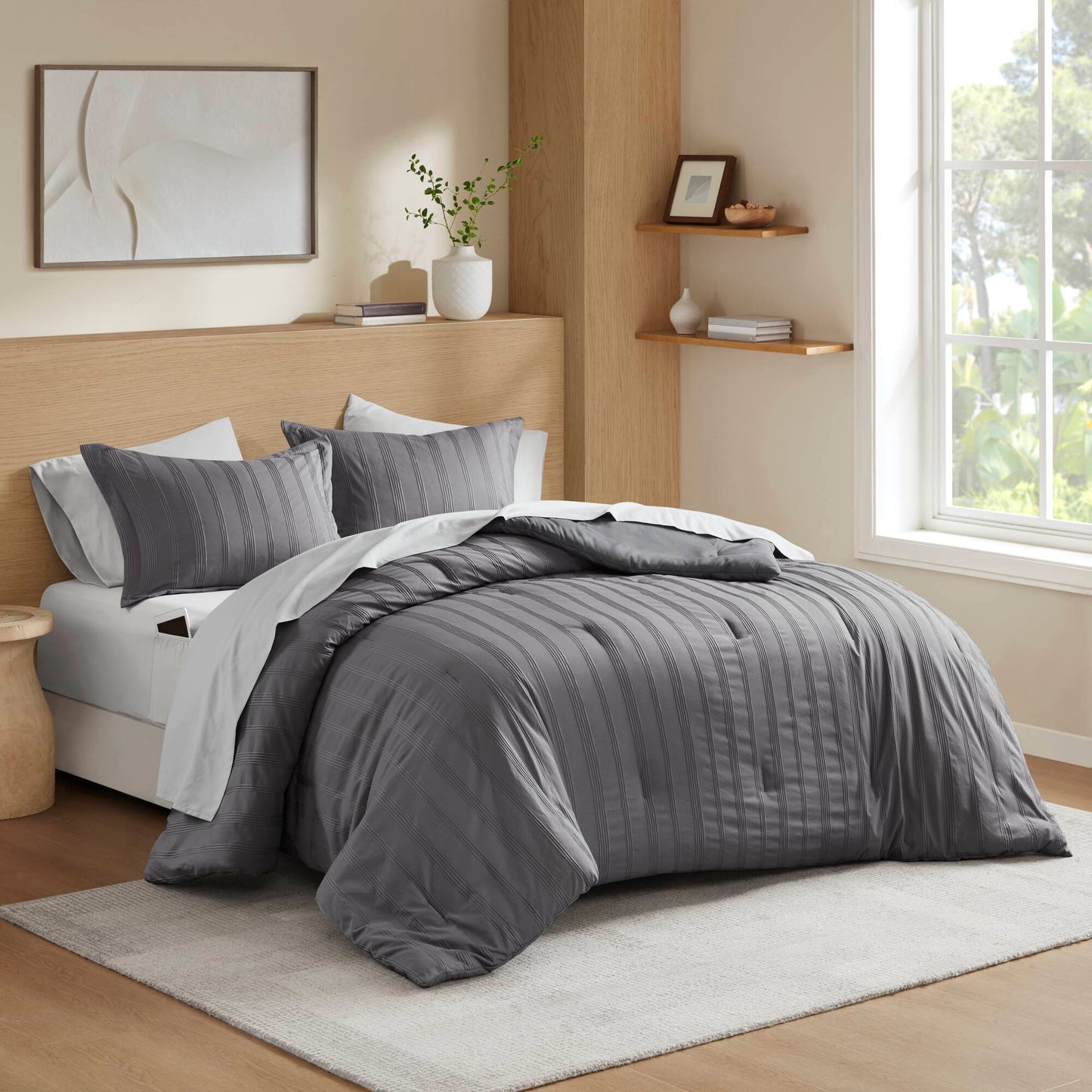 Logan Woven Striped Comforter Set