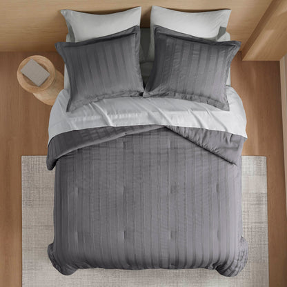Logan Woven Striped Comforter Set