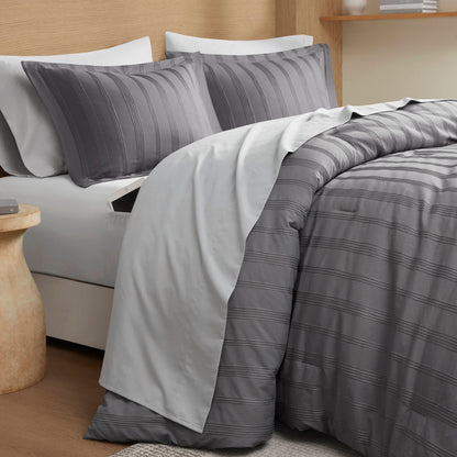 Logan Woven Striped Comforter Set