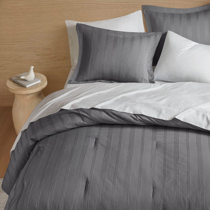 Logan Woven Striped Comforter Set