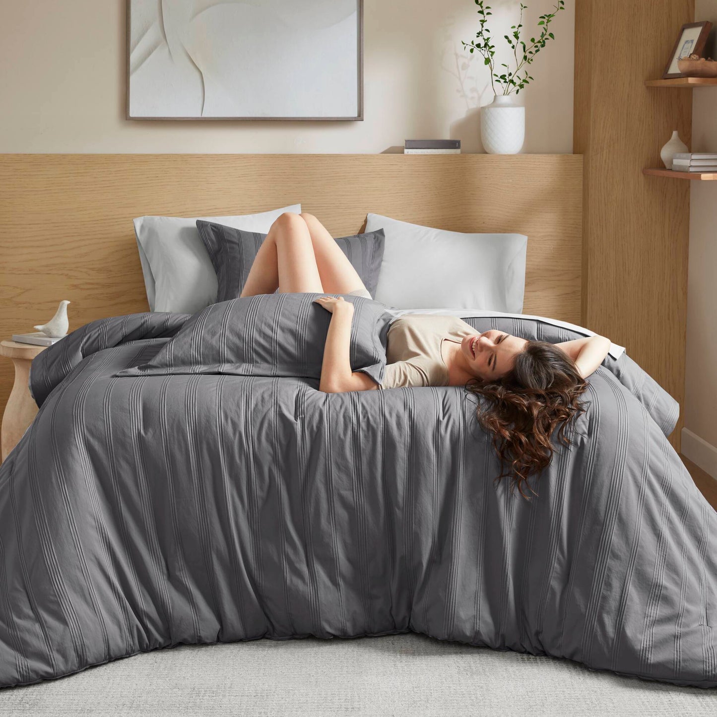 Logan Woven Striped Comforter Set