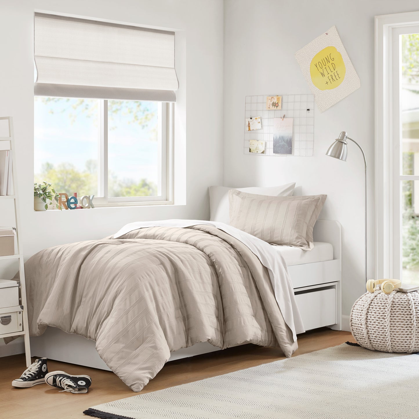Logan Woven Striped Comforter Set