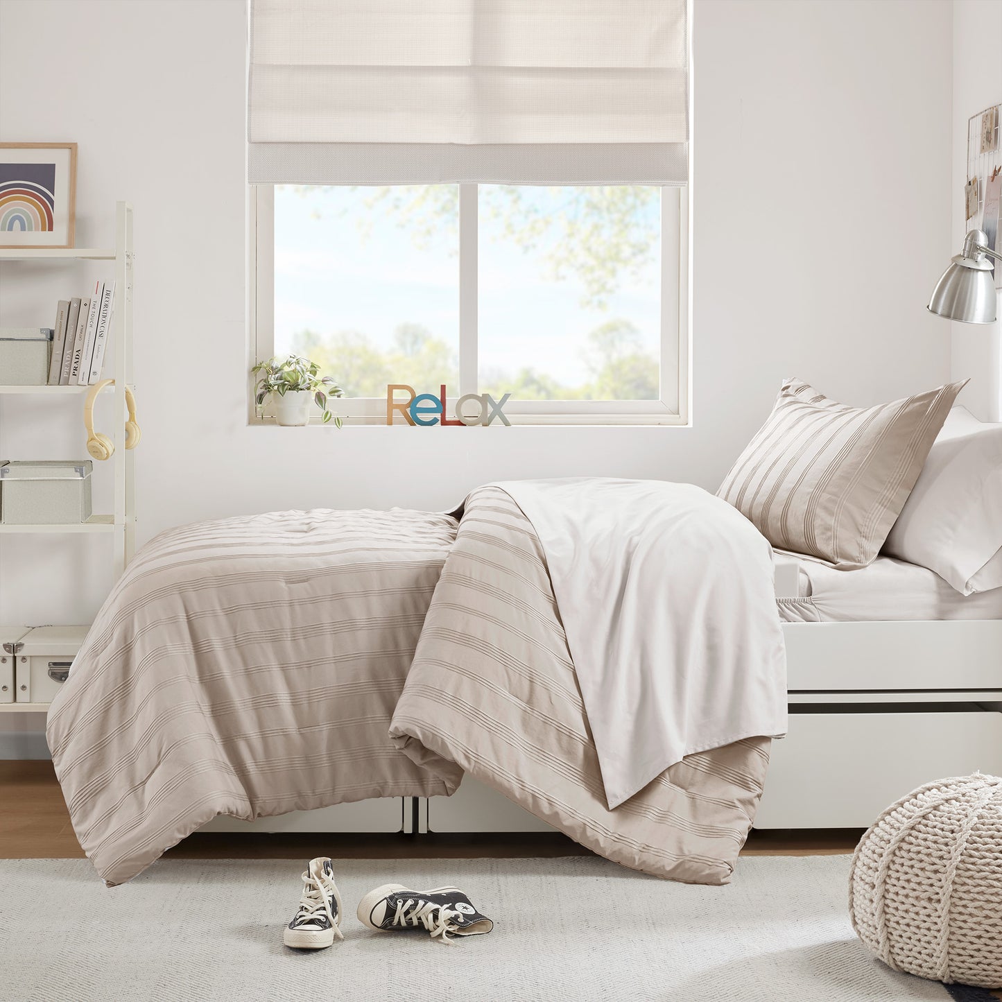 Logan Woven Striped Comforter Set