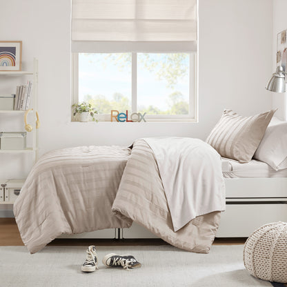 Logan Woven Striped Comforter Set