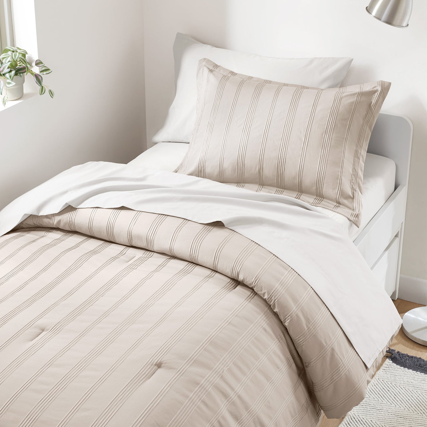 Logan Woven Striped Comforter Set