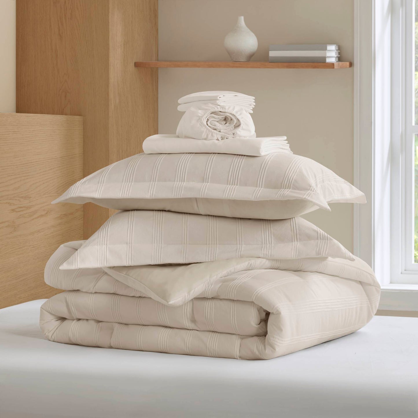 Logan Woven Striped Comforter Set