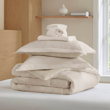 Logan Woven Striped Comforter Set