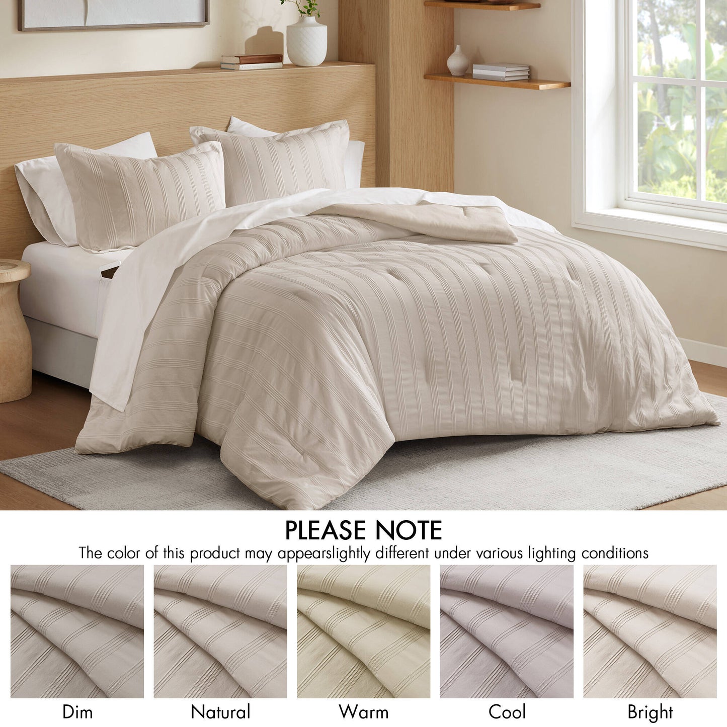 Logan Woven Striped Comforter Set