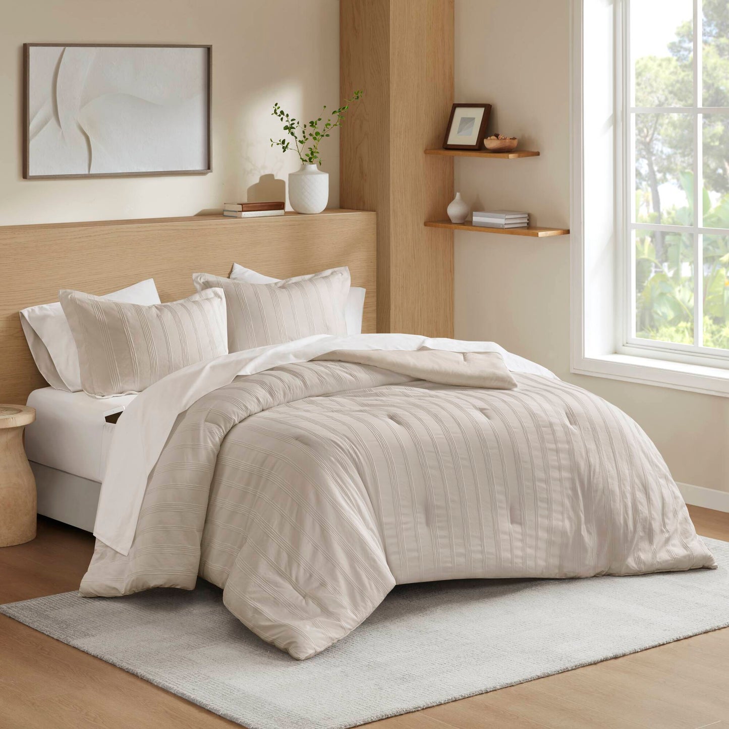 Logan Woven Striped Comforter Set