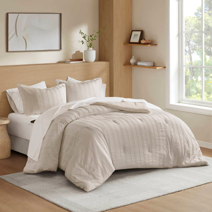 Logan Woven Striped Comforter Set