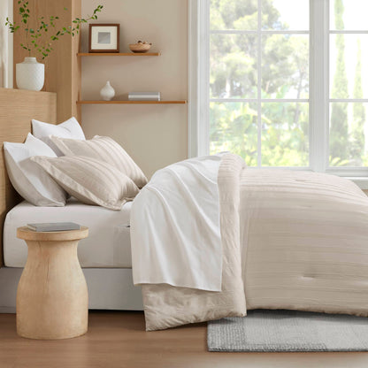 Logan Woven Striped Comforter Set