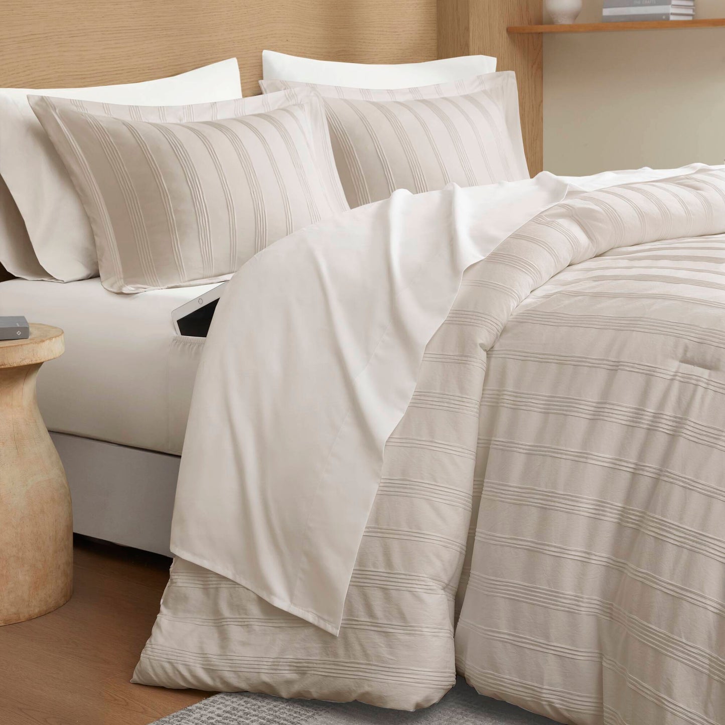Logan Woven Striped Comforter Set