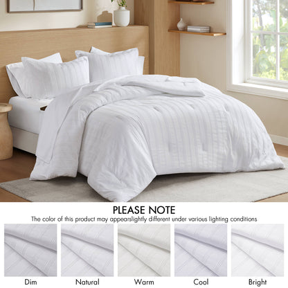 Logan Woven Striped Comforter Set