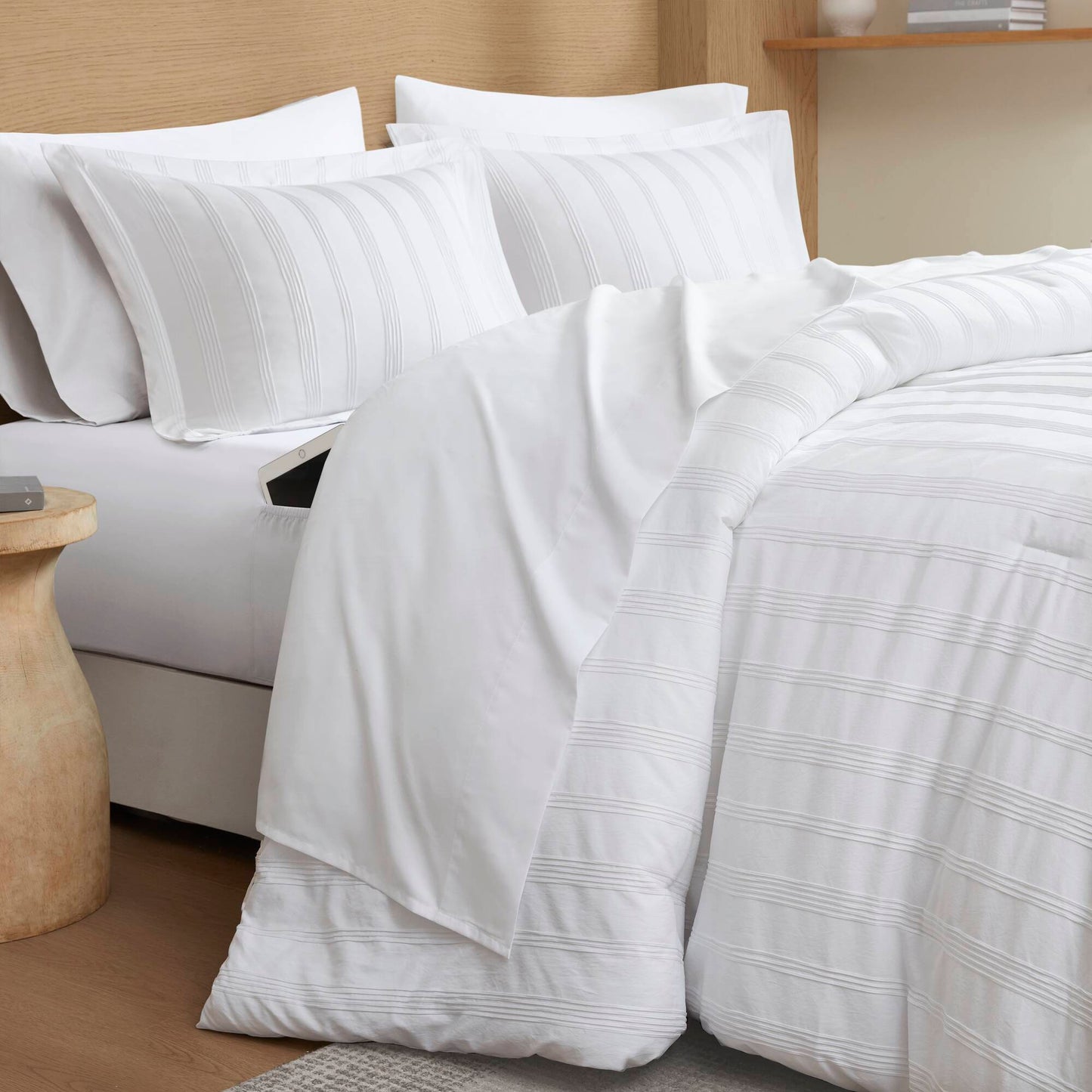 Logan Woven Striped Comforter Set