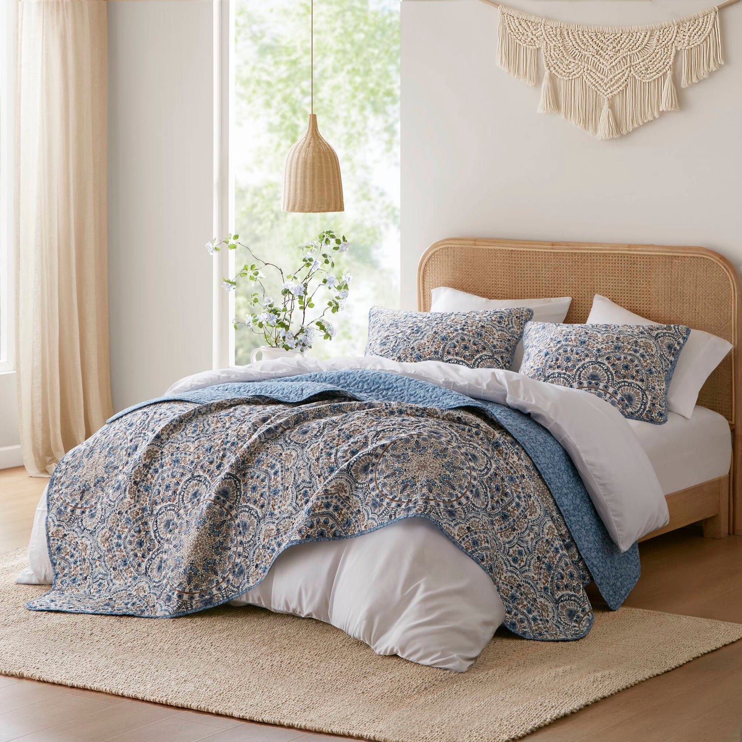Valerie Boho Floral Reversible Quilt