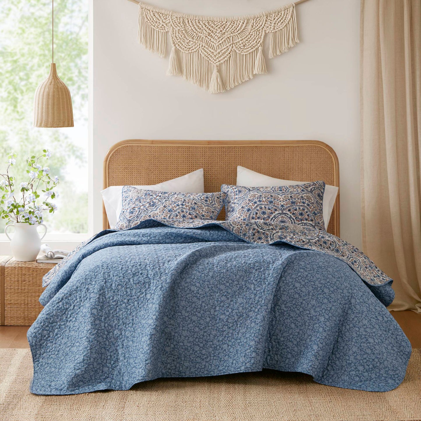 Valerie Boho Floral Reversible Quilt
