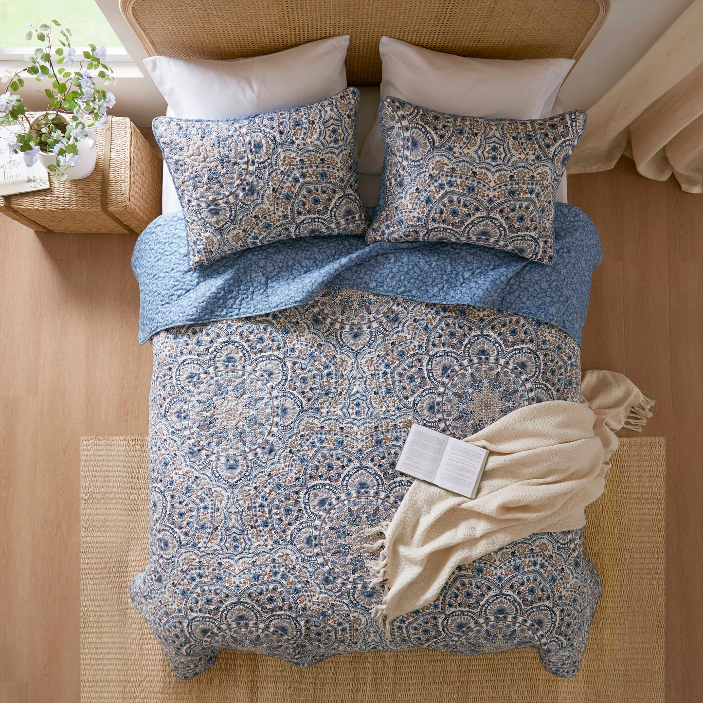 Valerie Boho Floral Reversible Quilt
