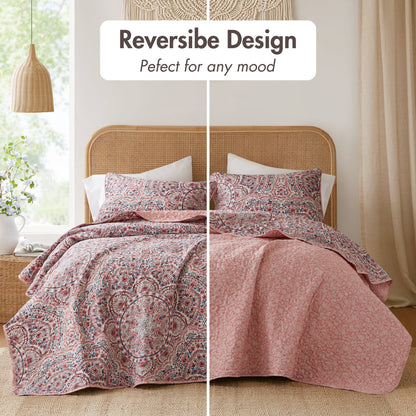 Valerie Boho Floral Reversible Quilt