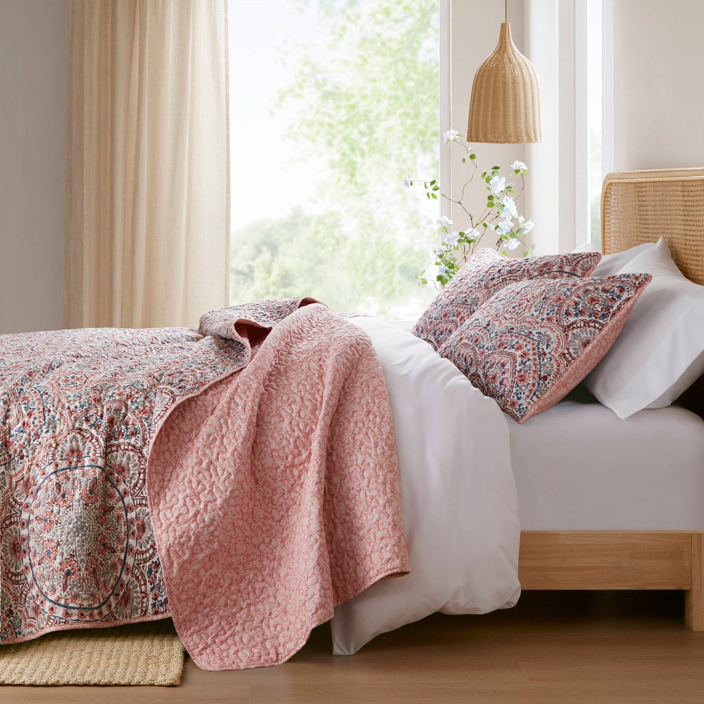 Valerie Boho Floral Reversible Quilt