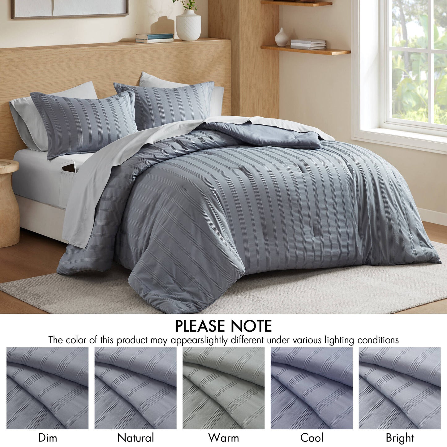 Logan Woven Striped Comforter Set