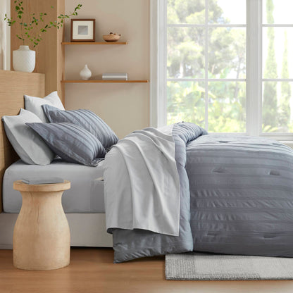 Logan Woven Striped Comforter Set