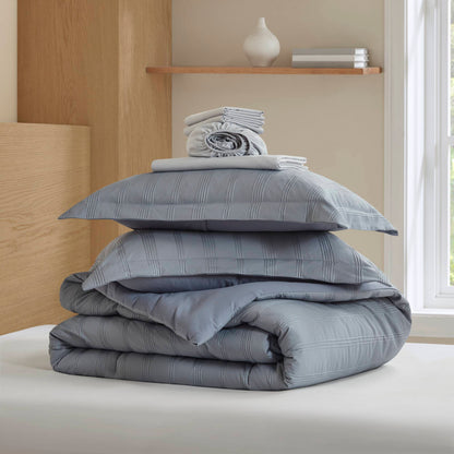 Logan Woven Striped Comforter Set