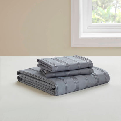 Logan Woven Striped Duvet Set