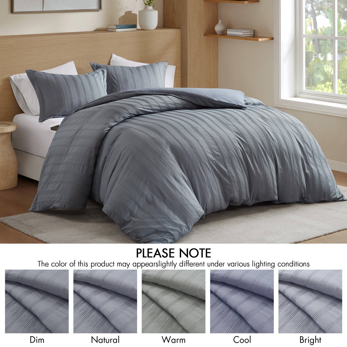 Logan Woven Striped Duvet Set