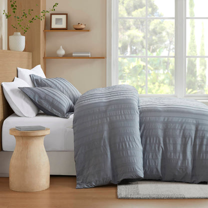 Logan Woven Striped Duvet Set