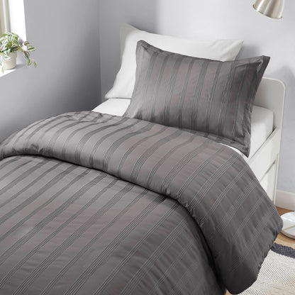Logan Woven Striped Duvet Set