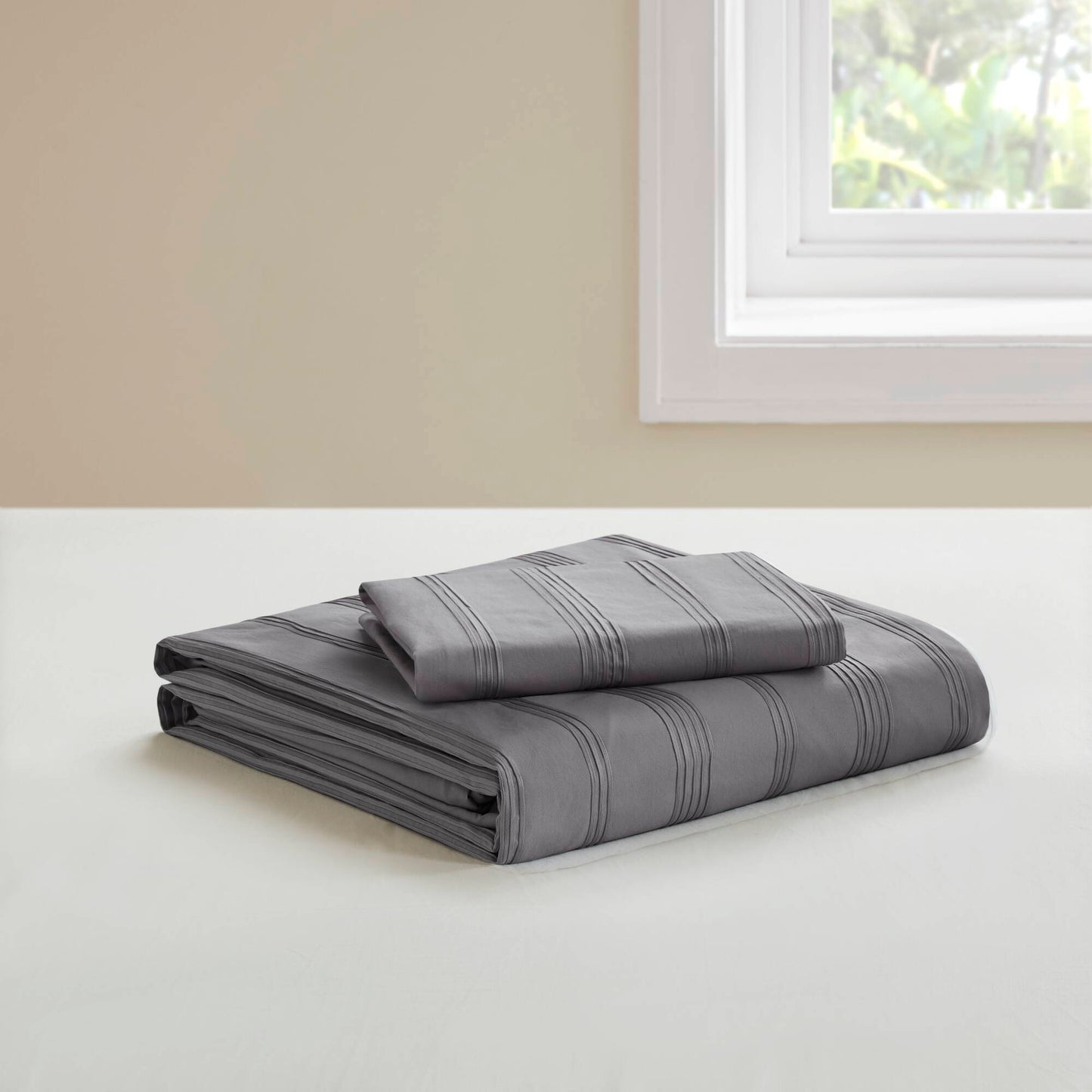 Logan Woven Striped Duvet Set