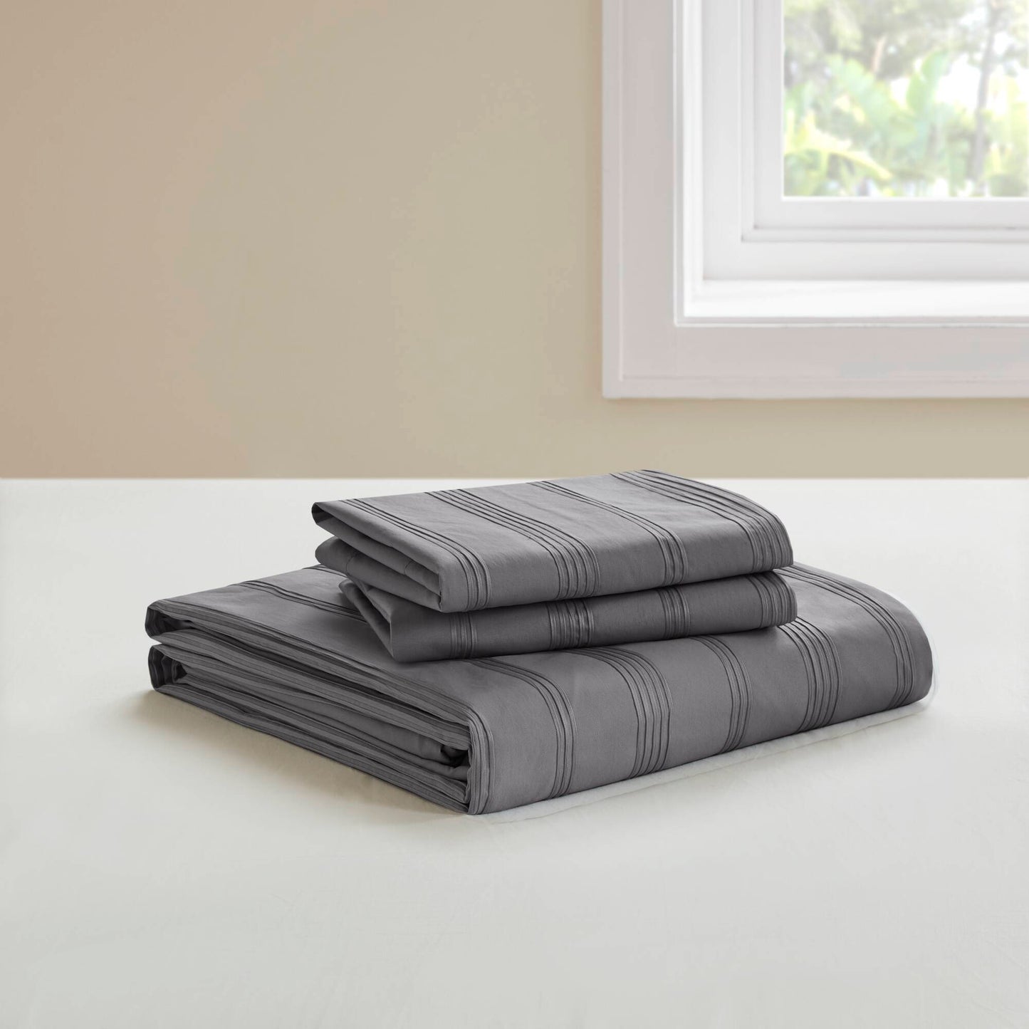 Logan Woven Striped Duvet Set