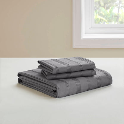 Logan Woven Striped Duvet Set